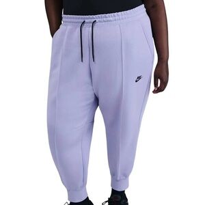 NEW Nike Sportswear Tech Fleece Women Mid Rise Joggers Plus Size 1x Purple Black
